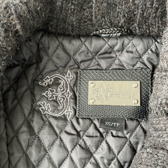 Mackage black leather jacket with knit trim size Xs - Picture 2 of 3